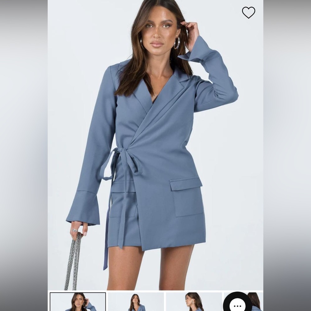 Princess Polly blue blazer dress